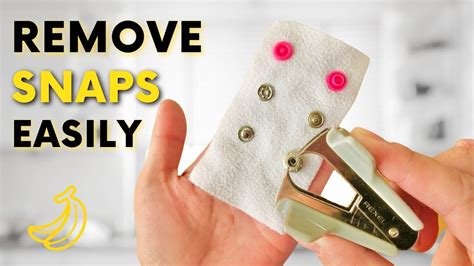 how to remove a metal snap from fabric|removing metal snap fasteners.